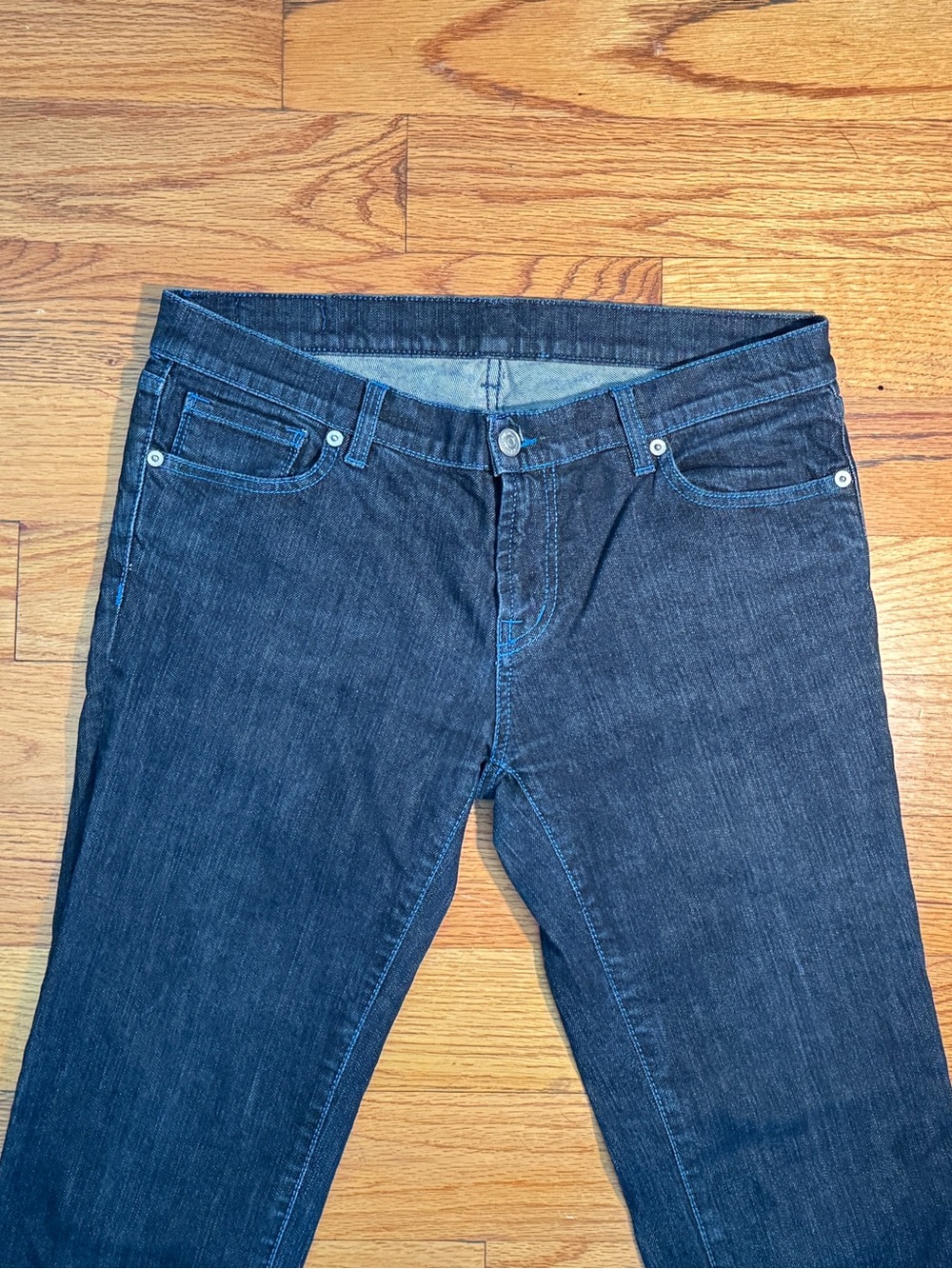 Jil Sander Women's Straight-Leg Jeans in Dark Blue Denim size 28-29